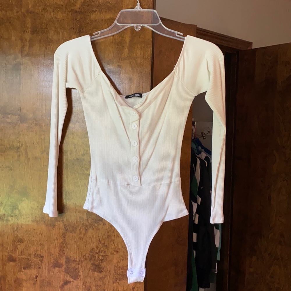 White Off Shoulder Bodysuit
